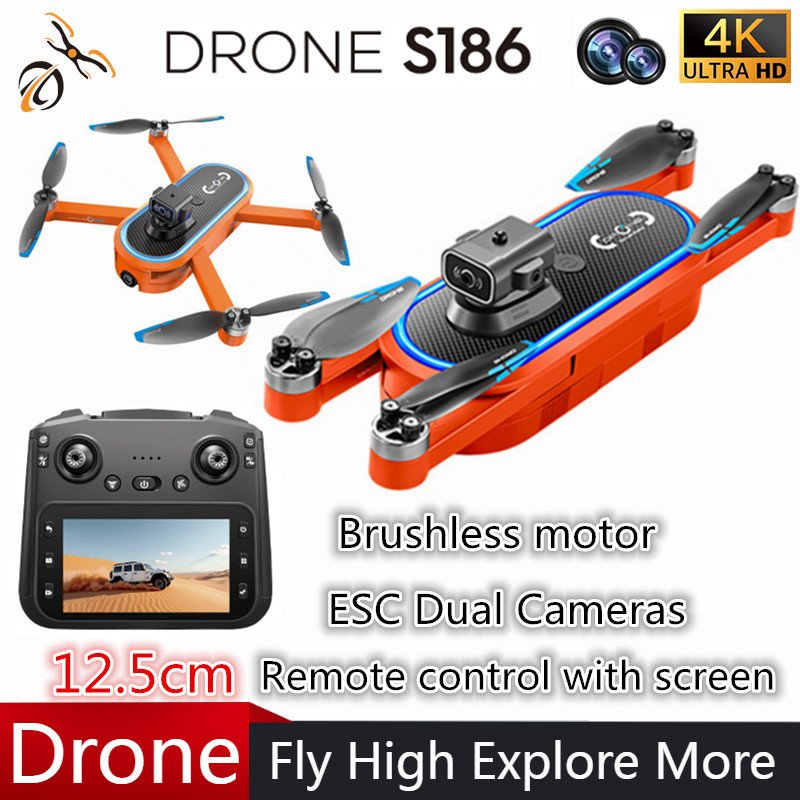 Drone Gimbal - 2025 S186 드론 전문가용 4K HD