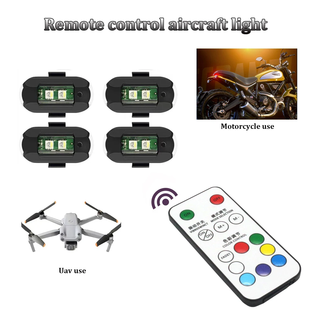 Drone Led Light - 원격 LED RGB 충돌 방지 경고등,