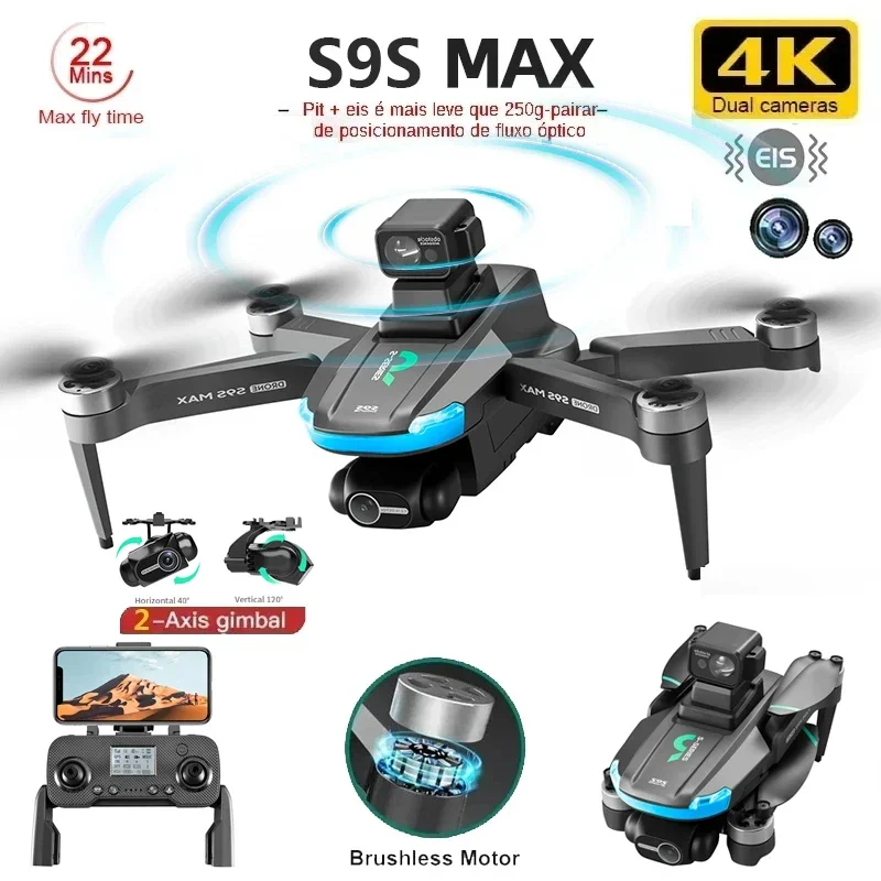 새로운 S9S MAX 미니 드론 4K 2축 PTZ HD - Drone Gimbal 리뷰 및 가격