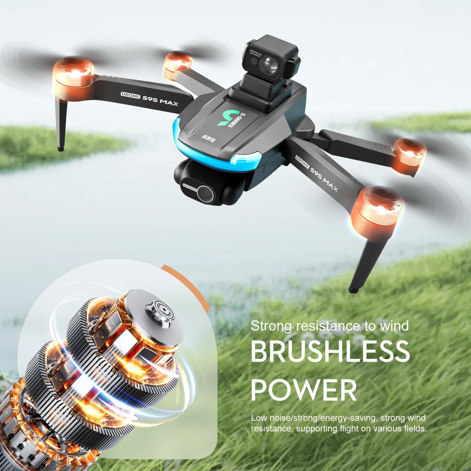 새로운 S9S MAX 미니 드론 4K 2축 PTZ HD - Drone Gimbal 리뷰 및 가격