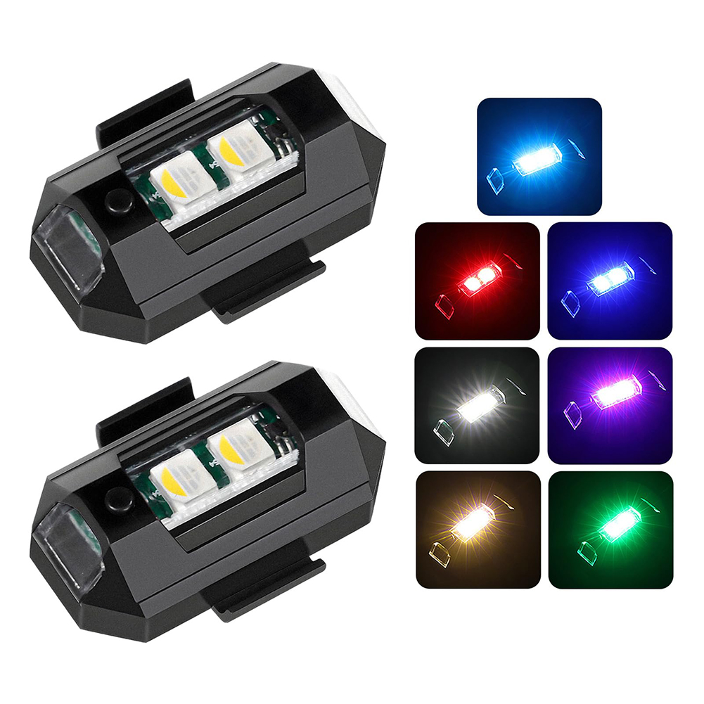 2PCS 미니 LED 스트로브 조명 장식, 7 색 LE - Drone Led Light 리뷰 및 가격